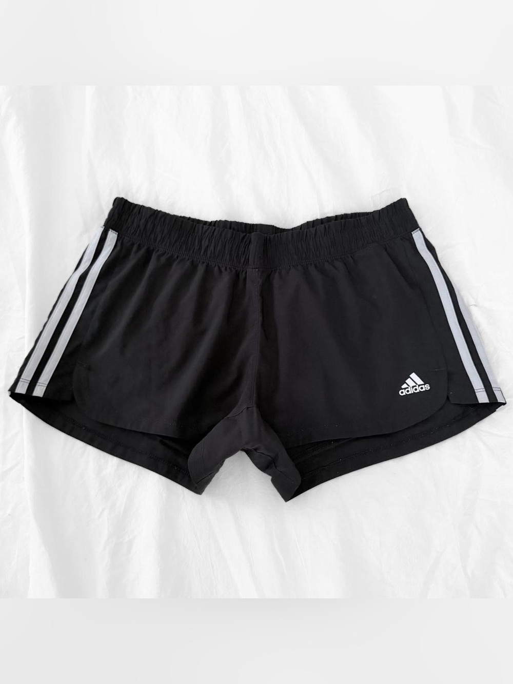 adidas Women's Black Athletic Shorts low rise mini M
